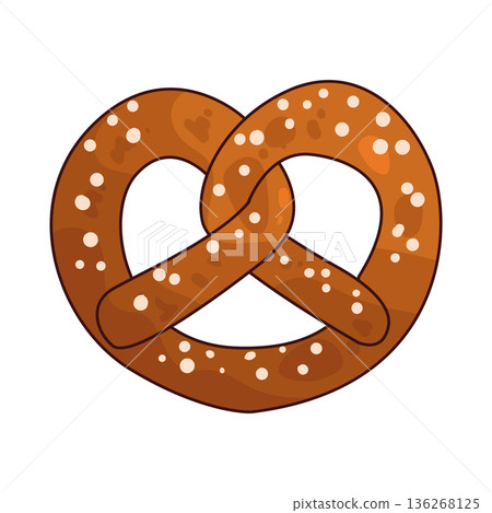 Illustration of pretzel Illustration of pretzel 136268125