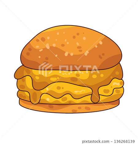 Illustration of cheeseburger 136268139