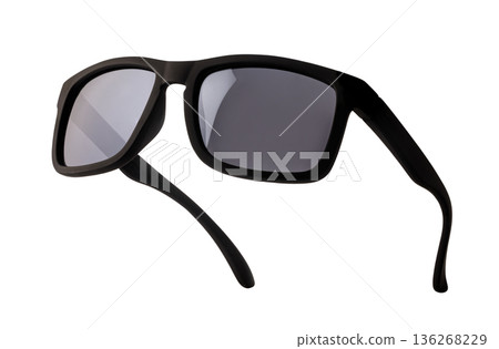 Black square frame sunglasses providing sun protection Black square frame sunglasses providing sun protection 136268229