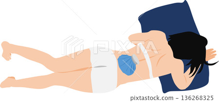 圖：一位患有椎間盤突出症的女性 136268325