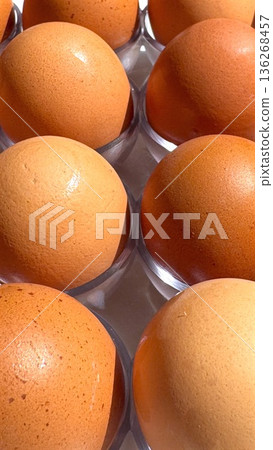 Rustic Eggs With Authentic Shell Textures. Organic Farm Fresh Eggs Presented For Branding Purposes. Farm Fresh Eggs On Display Showcasing Natural Textures And Organic Origins Rustic Eggs With Authentic Shell Textures. Organic Farm Fresh Eggs Presented For Branding Purposes. Farm Fresh Eggs On Display Showcasing Natural Textures And Organic Origins 136268457