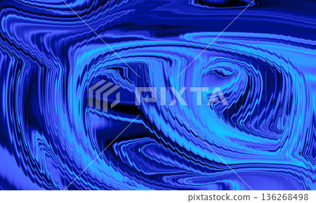 Intense Electric Blue Abstract Liquid Swirl Background 136268498