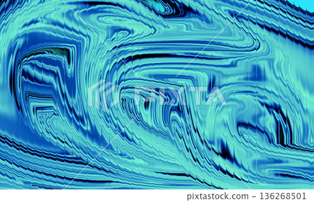 Bright Aqua Blue Abstract Liquid Swirl Background 136268501