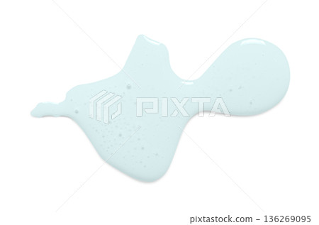 A sample of body serum or moisturizing gel or micellar water. Isolated on white A sample of body serum or moisturizing gel or micellar water. Isolated on white 136269095