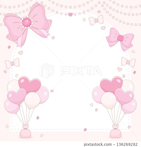 pink heart balloon celebrating frame 1 pink heart balloon celebrating frame 1 136269282