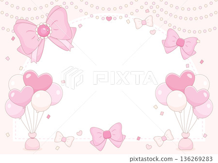pink heart balloon celebrating frame 2 pink heart balloon celebrating frame 2 136269283