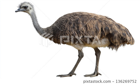 Ostrich bird wildlife animal in nature with feathers outdoors and flightless tall beak Ostrich bird wildlife animal in nature with feathers outdoors and flightless tall beak 136269752