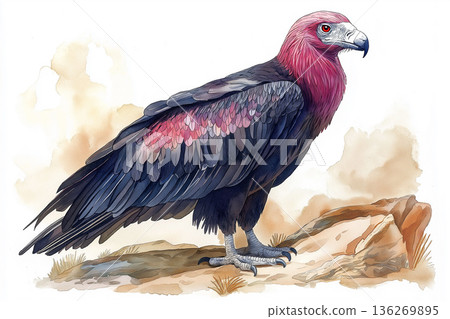 Majestic bird portrait with feathers and wings in a nature wildlife setting 136269895