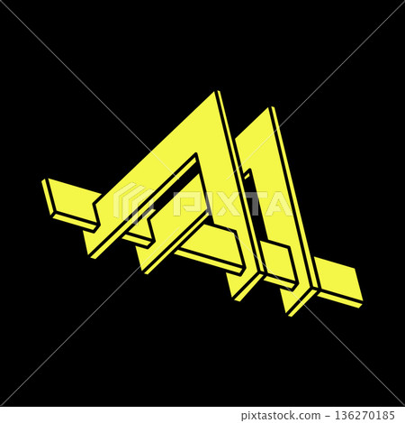 Optical illusion shapes. Optical art object. Impossible figures. Escher paradox. Geometry.  136270185