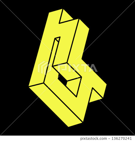 Optical illusion shapes. Optical art object. Escher style. Impossible figures. Geometry. Optical illusion shapes. Optical art object. Escher style. Impossible figures. Geometry. 136270241