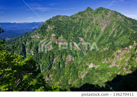 Nishidake and the Northern Alps seen from the climb to Togakushiyama 136270411