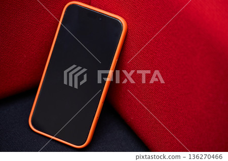 Smartphone on Textured Background - Clean and Minimal Smartphone on Textured Background - Clean and Minimal 136270466
