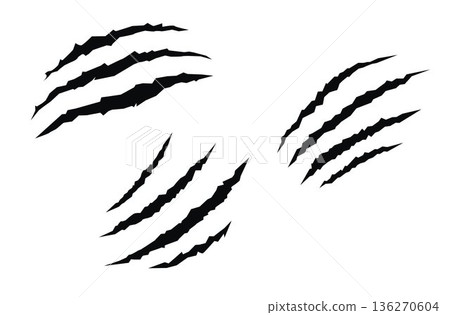 Animal claw scratches, Cat tiger, wild animal claws scratch Animal claw scratches, Cat tiger, wild animal claws scratch 136270604