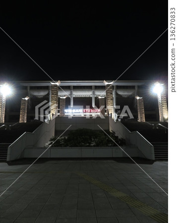 Nissan Stadium at night Nissan Stadium at night 136270833
