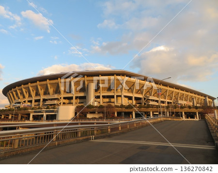 Nissan Stadium sunset Nissan Stadium sunset 136270842