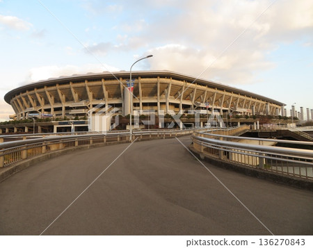 Nissan Stadium sunset Nissan Stadium sunset 136270843