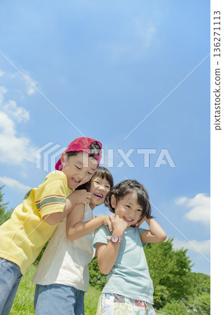 Children playing in the park 136271113