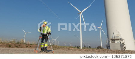 Survey Team Alternative energy for future.  136271875