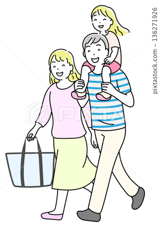Parents and children go out Parents and children go out 136271926