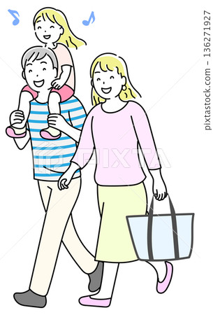 父母和孩子外出 136271927