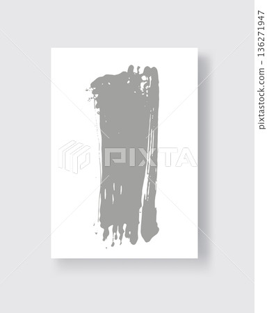 Abstract ink brush banners with grunge effect Abstract ink brush banners with grunge effect 136271947