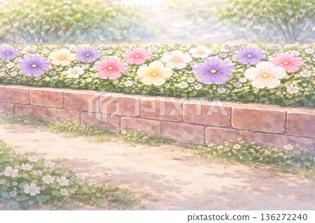 三色堇系列：雨後濕潤的三色堇背景，充滿情感 136272240