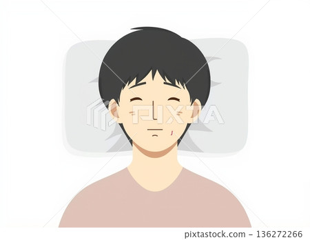 一幅描繪身體不適、虛弱無力的男子的插圖 136272266