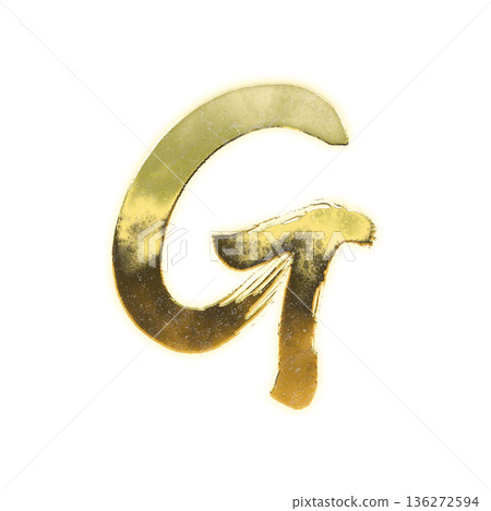 Golden calligraphy alphabet capital letter "G" with alpha channel Golden calligraphy alphabet capital letter "G" with alpha channel 136272594
