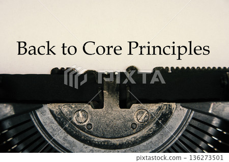 Back to core principles visual representing strategic reset values driven leadership and clarity in organizational direction. Back to core principles visual representing strategic reset values driven leadership and clarity in organizational direction. 136273501