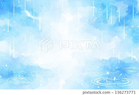 雨天水彩模糊背景圖片 雨天水彩模糊背景圖片 136273771