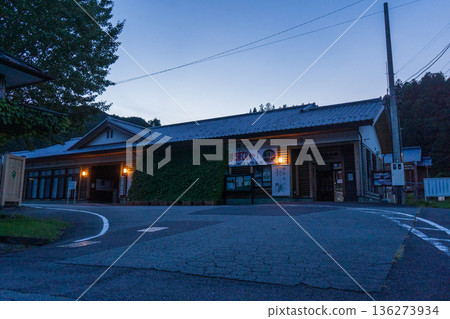 Ise Okutsu Station, evening station building Ise Okutsu Station, evening station building 136273934