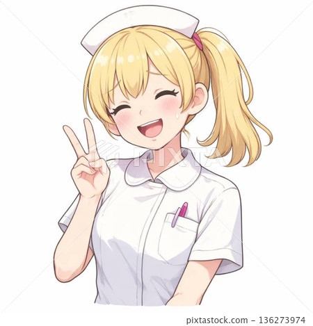 Peace Nurse with a gentle smile 136273974
