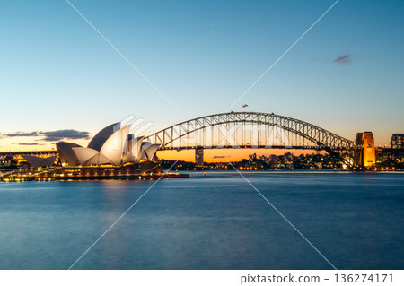 Sydney, iconic landmarks of Australia. 136274171