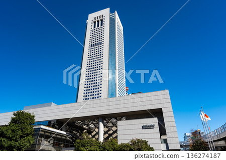 New National Theatre Opera Palace, Tokyo Opera City, and the wide blue sky, Honmachi, Shibuya Ward, Tokyo 136274187