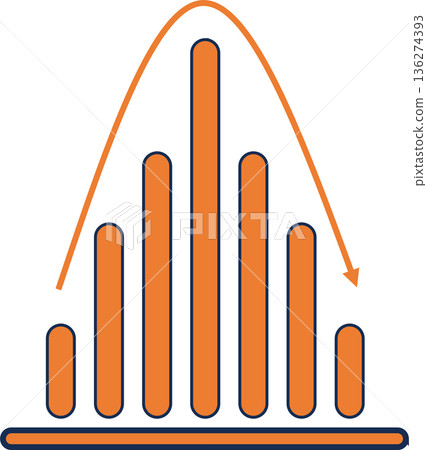 Bar graph graphic material illustration Bar graph graphic material illustration 136274393