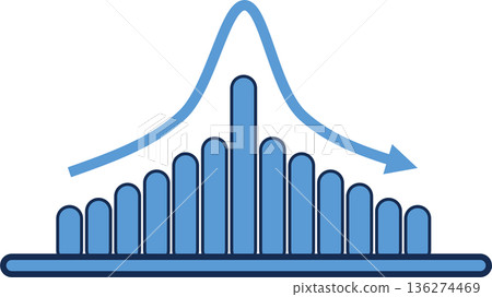 Bar graph graphic material illustration 136274469