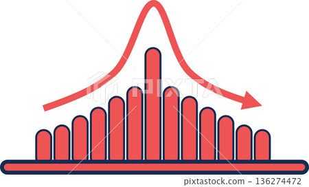 Bar graph graphic material illustration Bar graph graphic material illustration 136274472