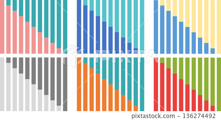 Bar graph graphic material illustration Bar graph graphic material illustration 136274492
