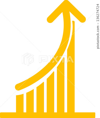 Bar graph graphic material illustration Bar graph graphic material illustration 136274724