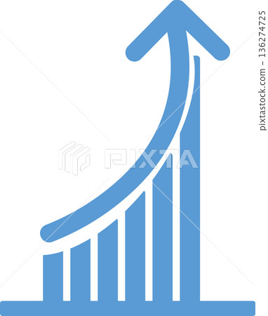 Bar graph graphic material illustration Bar graph graphic material illustration 136274725