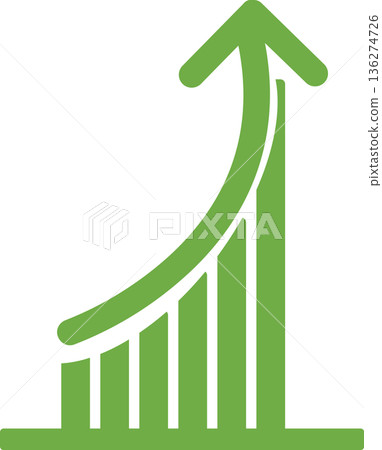 Bar graph graphic material illustration Bar graph graphic material illustration 136274726