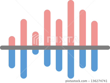 Bar graph graphic material illustration 136274741