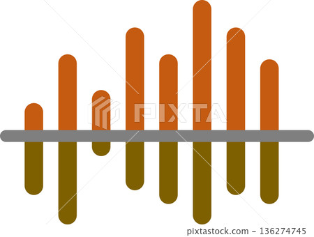 Bar graph graphic material illustration Bar graph graphic material illustration 136274745