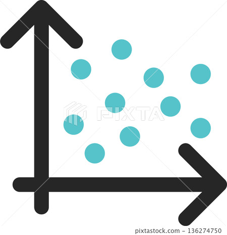 Scatter diagram (correlation diagram) graphic illustration Scatter diagram (correlation diagram) graphic illustration 136274750