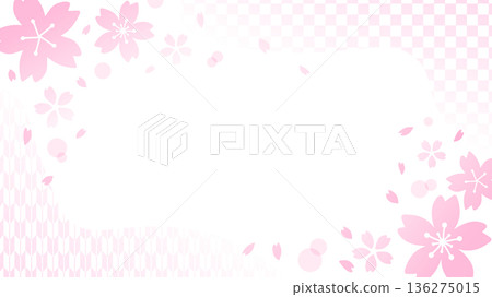 櫻花和日式圖案畫框 櫻花和日式圖案畫框 136275015