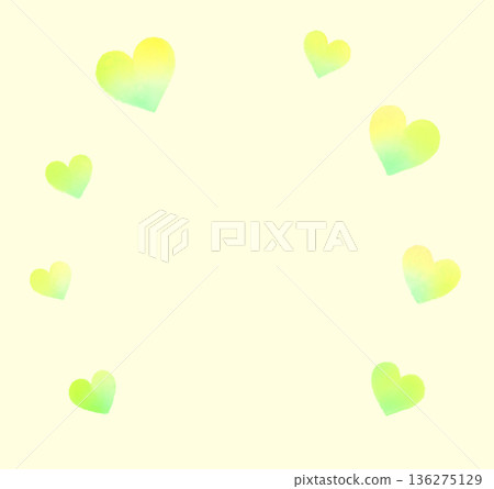 Heart mark, many, gradation, yellow Heart mark, many, gradation, yellow 136275129