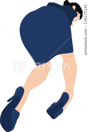 Illustration of a businesswoman working in the office Illustration of a businesswoman working in the office 136275142