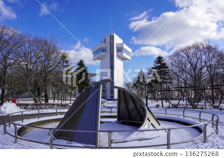 Tomakomai City Midorigaoka Park Observatory in Winter 136275268