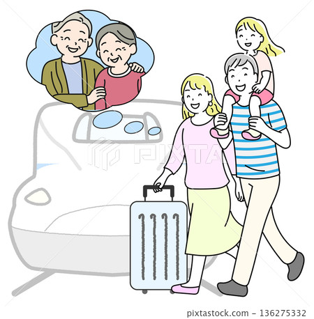 Returning home by Shinkansen 136275332