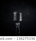 Retro karaoke room microphone 136275336